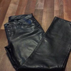 Express black faux leather pants size 13/14